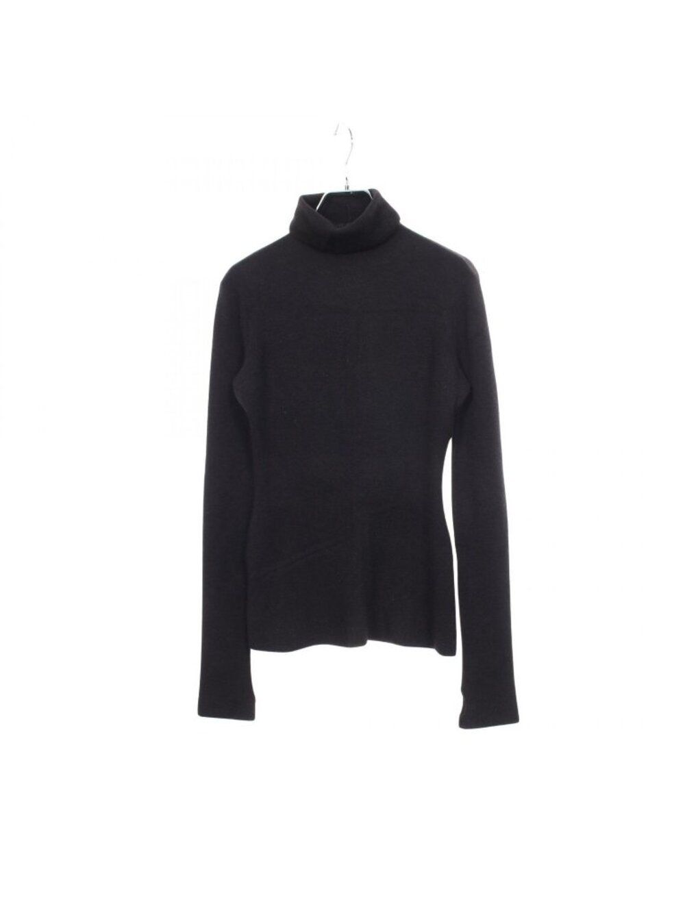 Dior Knit Long Sleeve Turtleneck Thumbhole Black Cashmere Silk Turtle Sweater